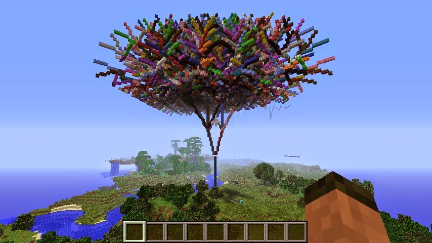 a fractal tree in minecraft